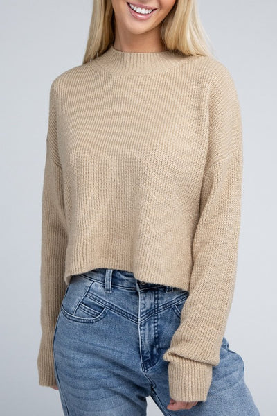 Ambiance Apparel Mock Neck Pullover