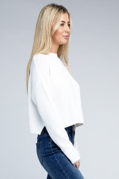 Ambiance Apparel Mock Neck Pullover