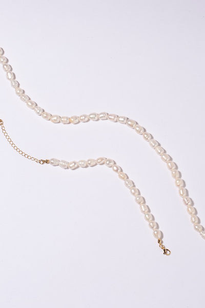 Mid-sized Natural Pearl Bracelet Necklace Set
