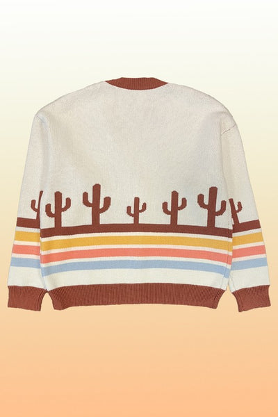 Desert Retro Stripe Cardigan
