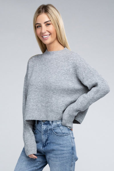 Ambiance Apparel Mock Neck Pullover