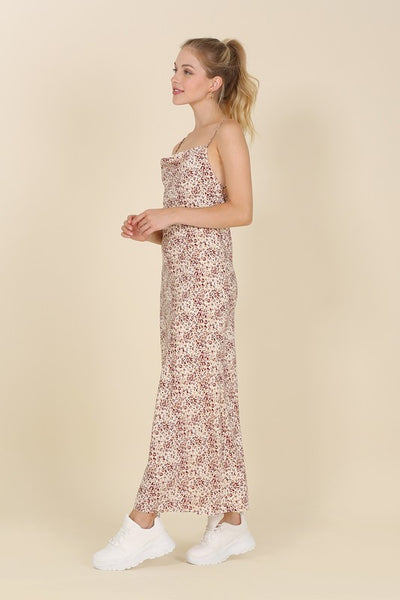 Leopard Cami Dress Chain Trim