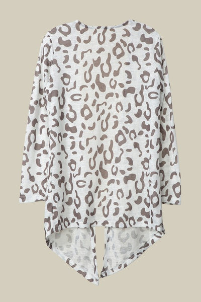 Leopard Open Cardigan
