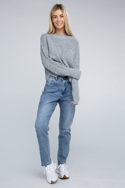 Ambiance Apparel Mock Neck Pullover