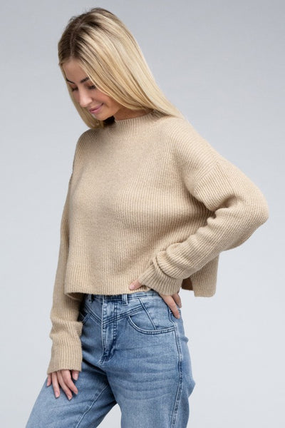 Ambiance Apparel Mock Neck Pullover