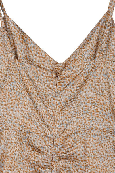 Leopard Print Shirred Dress