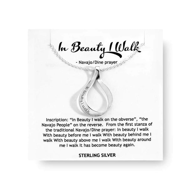 In Beauty I Walk Necklace Laurel Elliott Navajo STERLING SILVER 0.925