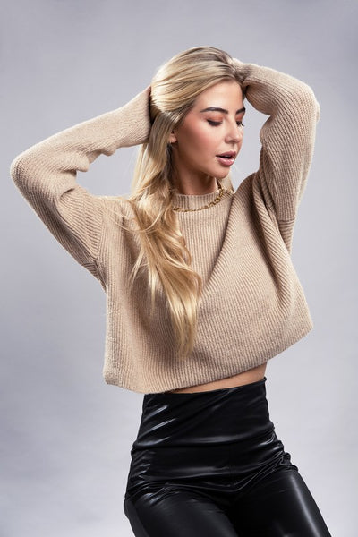 Ambiance Apparel Mock Neck Pullover