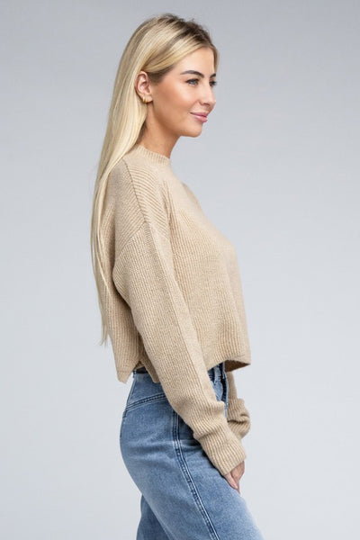 Ambiance Apparel Mock Neck Pullover