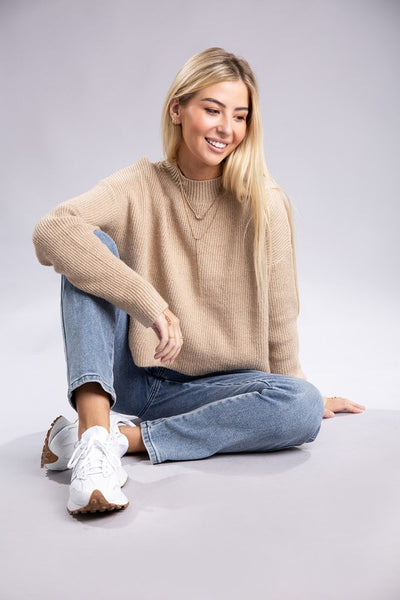 Ambiance Apparel Mock Neck Pullover