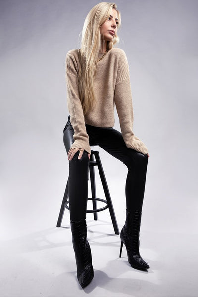 Ambiance Apparel Mock Neck Pullover