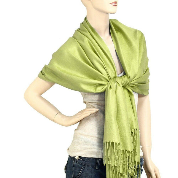 Pashmina Shawl 54 SOLID COLORS Silk Scarf Women Wrap Classic Soft Blended Fabric - PalmTreeSky