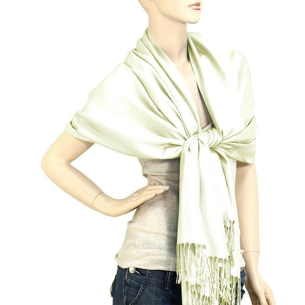 Pashmina Shawl 54 SOLID COLORS Silk Scarf Women Wrap Classic Soft Blended Fabric - PalmTreeSky