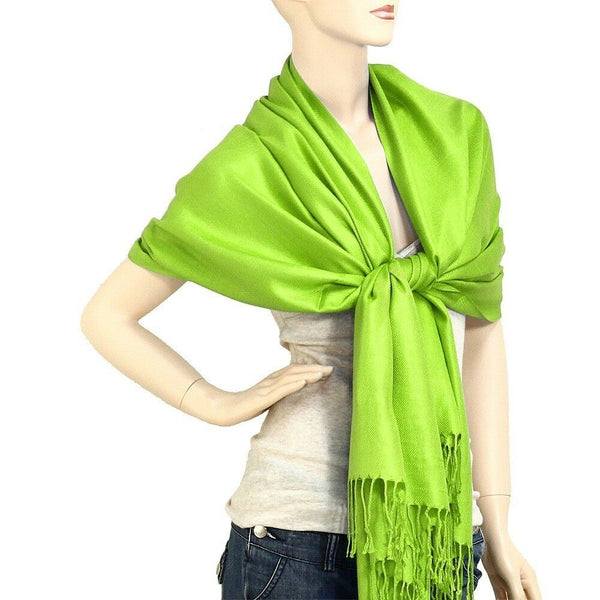 Pashmina Shawl 54 SOLID COLORS Silk Scarf Women Wrap Classic Soft Blended Fabric - PalmTreeSky