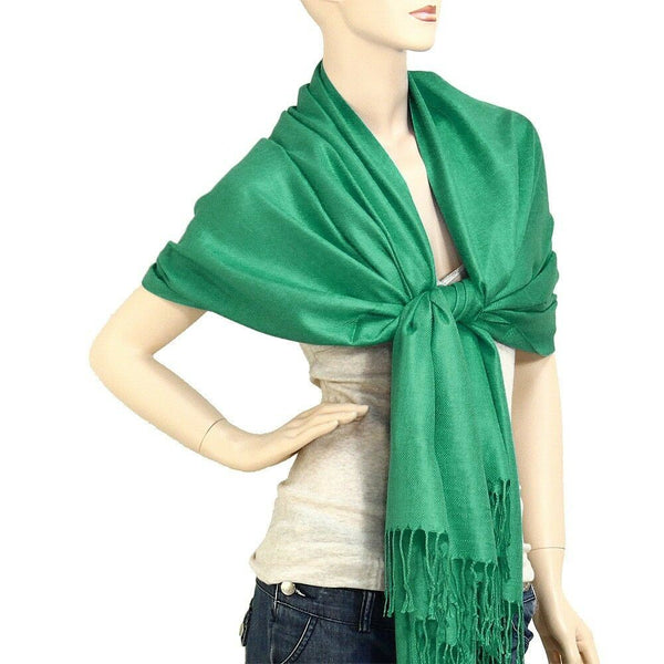 Pashmina Shawl 54 SOLID COLORS Silk Scarf Women Wrap Classic Soft Blended Fabric - PalmTreeSky