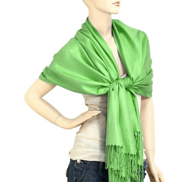 Pashmina Shawl 54 SOLID COLORS Silk Scarf Women Wrap Classic Soft Blended Fabric - PalmTreeSky