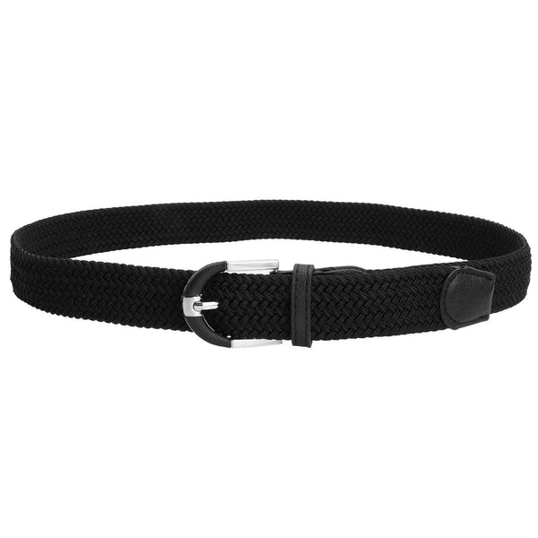 Stretch Belt Braided Weave 1.3" Wide Unisex Mens Womens 5 COLORS Two Tone Buckle - PalmTreeSky