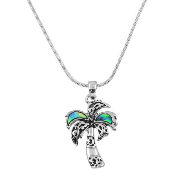 Palm Tree Jewelry Matching Sets PICK STYLE Necklace Bracelet Earrings ABALONE - PalmTreeSky