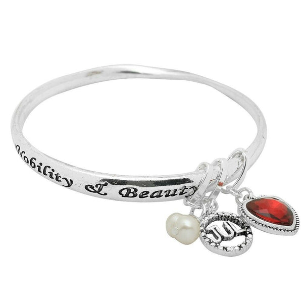 Birthstone Bracelet July Birthday Gift Inspirational Message Bangle Beauty - PalmTreeSky