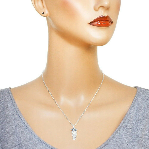 Flip Flop Necklace Charm Pendant Starfish Pearl Beach Sandal Surf SILVER BLUE - PalmTreeSky