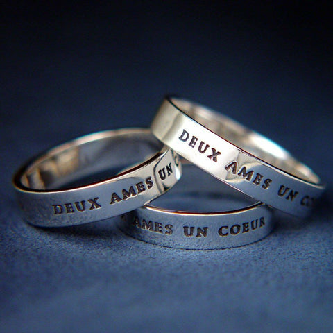 Two Souls One Heart Ring French Forever Anniversary Sterling Silver Gift Love - PalmTreeSky