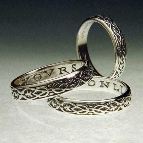 English Yours Onli Ring Size 11 Sterling Silver Jewelry Celtic Pattern Engraved - PalmTreeSky