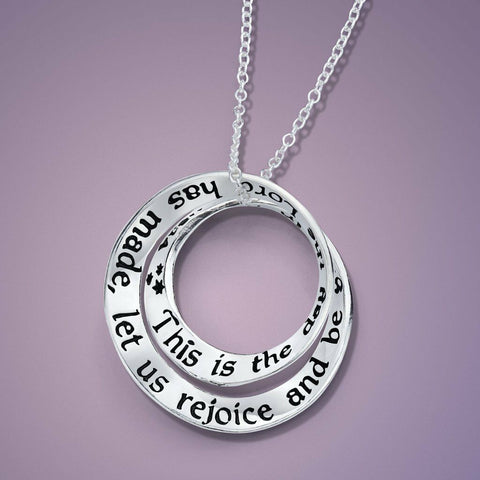 Let Us Rejoice Necklace STERLING SILVER This Is the Day the Lord Has Made Glad - PalmTreeSky