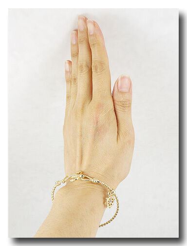Anchor Wheel Thin Open Bangle Bracelet GOLD Nautical Sea Life Sailing Boating - PalmTreeSky