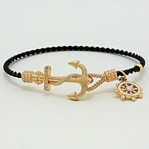 Anchor Bracelet 7COLORS Twisted Metal Bangle Hook Nautical Coastal SILVER GOLD - PalmTreeSky