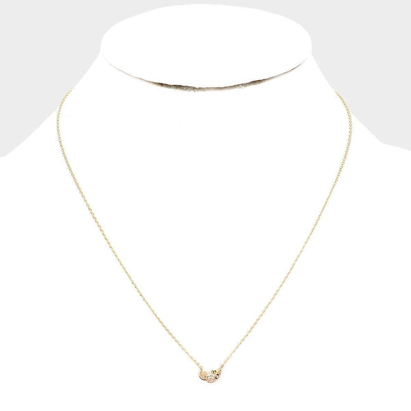 Chinese Zodiac Necklace Celestial Birth Year RAT Tiny Pendant CZ Dipped GOLD - PalmTreeSky