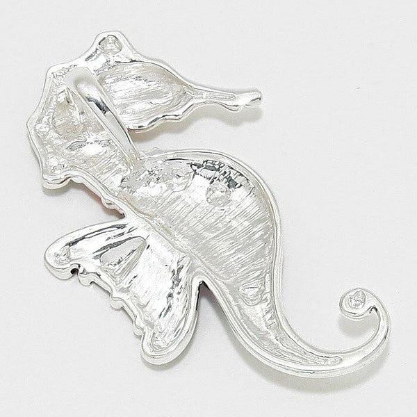 Sea Horse Pendant Earrings SILVER MULTI Sea Life Seahorse Starfish Beach Jewelry - PalmTreeSky