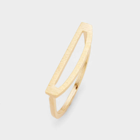 Monogram Initial Ring Block Letter D Metal SIZE 7 Thin Font .02"H GOLD Jewelry - PalmTreeSky