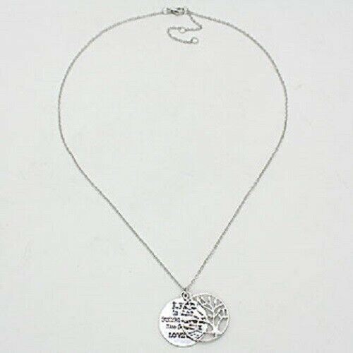 Life Is Short Forgive Quickly Kiss Slowly Love Truly Necklace Tree of Life Charm - PalmTreeSky