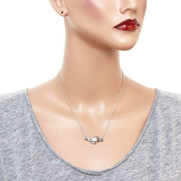 Turtle Necklace Pendant Swimming Side Sea Life Beach Surfer Fish SILVER Jewelry - PalmTreeSky