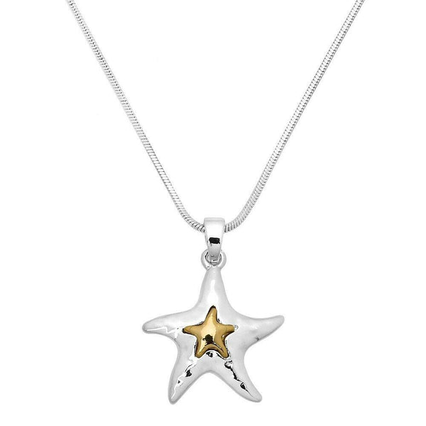 Starfish Jewelry Matching Sets PICK STYLE Necklace Bracelet Earrings Two Tone - PalmTreeSky