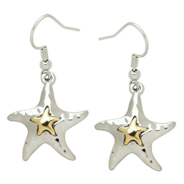 Starfish Jewelry Matching Sets PICK STYLE Necklace Bracelet Earrings Two Tone - PalmTreeSky