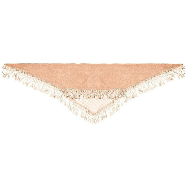 Spring Scarf Summer Lightweight Lace Solid Tassel Fringe Wrap Around Shawl PEACH - PalmTreeSky