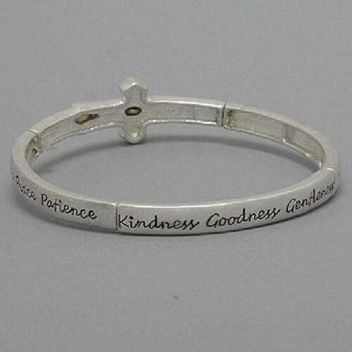 Joy Love Peace Stretch Bracelet GOLD Kind Good Faith Positive Quote Jewelry - PalmTreeSky