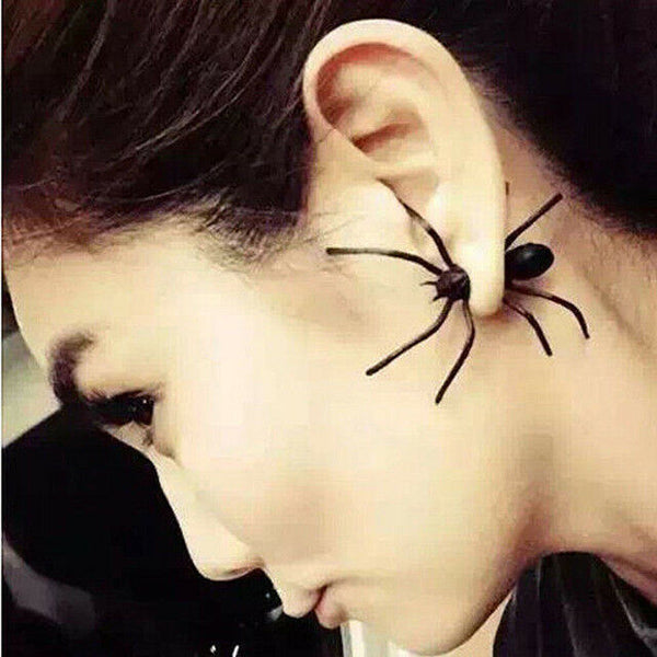 Spider Earrings Black Post Back ONE EARRING Stud Halloween Costume Party Jewelry - PalmTreeSky