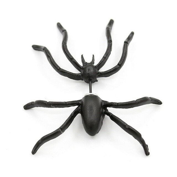 Spider Earrings Black Post Back ONE EARRING Stud Halloween Costume Party Jewelry - PalmTreeSky