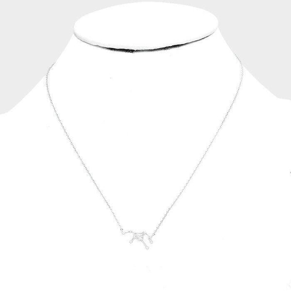 Secret Box Zodiac Necklace Tiny Pendant VIRGO Sign Celestial Wht Gold Dipped - PalmTreeSky