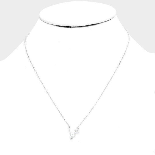 Secret Box Zodiac Necklace Tiny Pendant PISCES Sign Celestial White Gold Dipped - PalmTreeSky