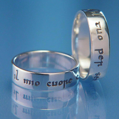 Italian Yours Forever Ring Size 12 Sterling Silver Jewelry Message Engraved - PalmTreeSky