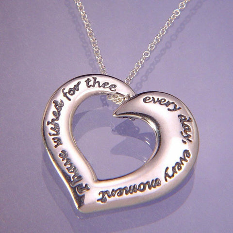 I Have Wished for Thee Necklace Message Inspire Day Moment STERLING SILVER .925 - PalmTreeSky