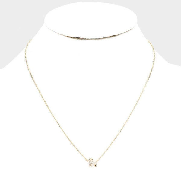 Chinese Zodiac Necklace Celestial Birth Year SHEEP Tiny Pendant CZ Dipped GOLD - PalmTreeSky