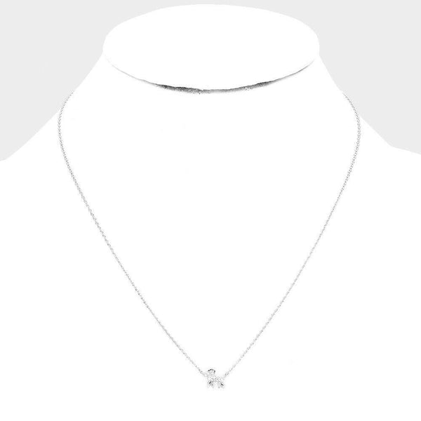 Chinese Zodiac Necklace Celestial Birth Year SHEEP Tiny Pendant CZ Dipped SILVER - PalmTreeSky