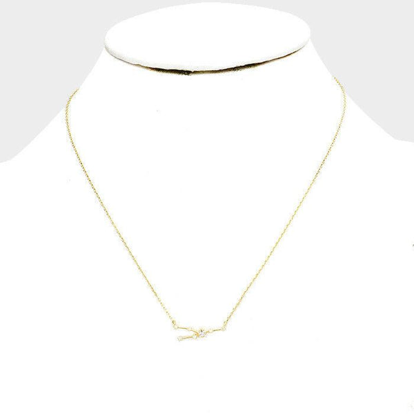 CZ Zodiac Sign TAURUS Tiny Pendant .8" Love Gift Secret Box 14K Gold Dipped - PalmTreeSky